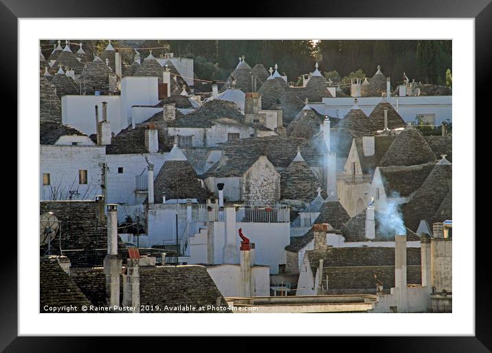 View over the famous "Trulli" of Alberobello Framed Mounted Print by Lensw0rld 