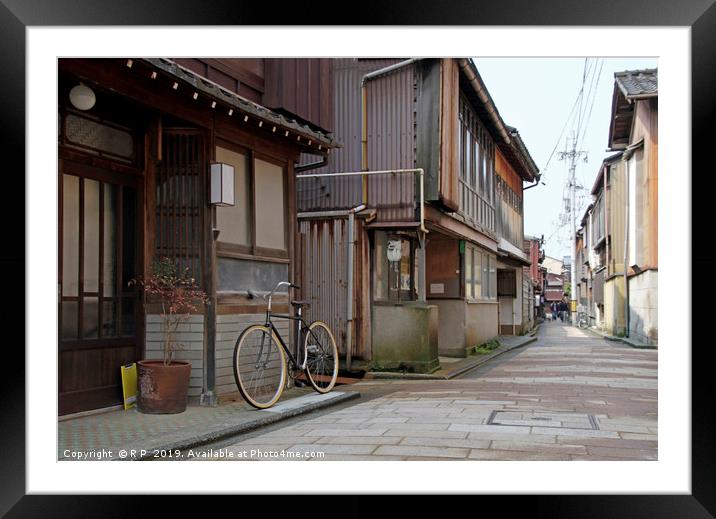Quiet street in Kanazawa, Japan Framed Mounted Print by Lensw0rld 