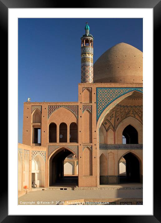 Agha Bozorg Mosque in Kashan, Iran Framed Mounted Print by Lensw0rld 