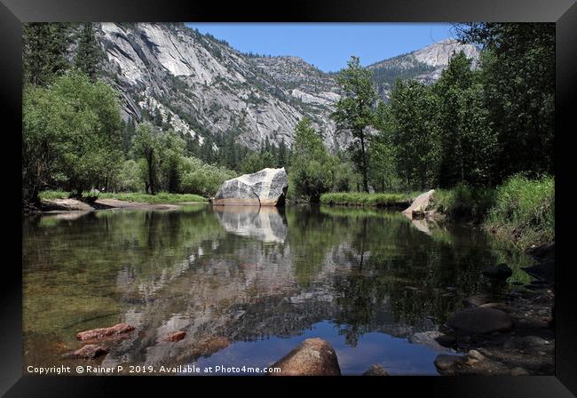 Mirror lake in Yosemite National Park Framed Print by Lensw0rld 