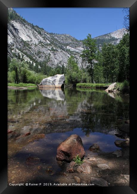 Mirror lake in Yosemite National Park Framed Print by Lensw0rld 