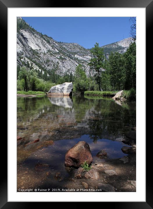 Mirror lake in Yosemite National Park Framed Mounted Print by Lensw0rld 