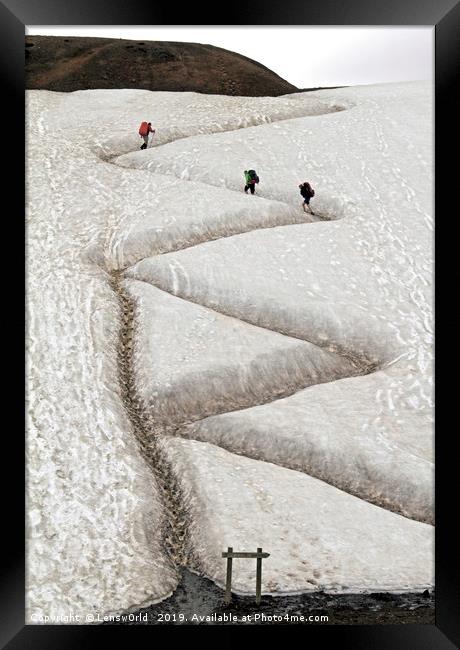 Shortcut through the ice Framed Print by Lensw0rld 