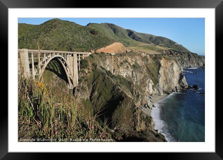 Big Sur coast of California Framed Mounted Print by Lensw0rld 