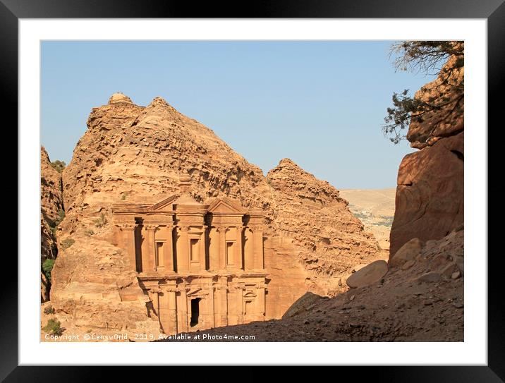 The "Monastery" in Petra, Jordan Framed Mounted Print by Lensw0rld 