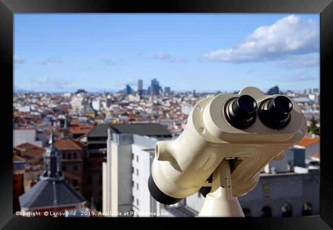 View over Madrid, Spain Framed Print by Lensw0rld 