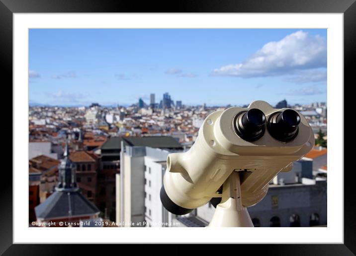 View over Madrid, Spain Framed Mounted Print by Lensw0rld 