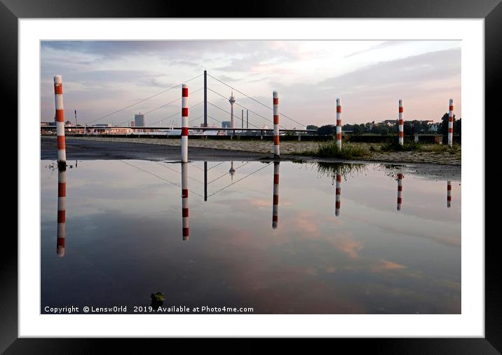 Mirror world - reflection in Düsseldorf, Germany Framed Mounted Print by Lensw0rld 