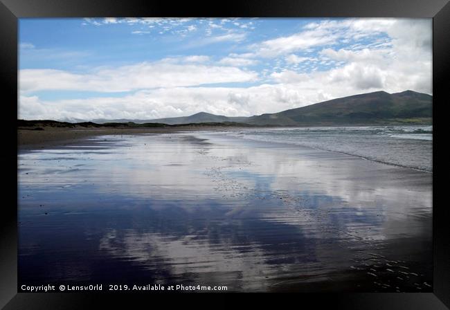 Mirror beach in Ireland Framed Print by Lensw0rld 