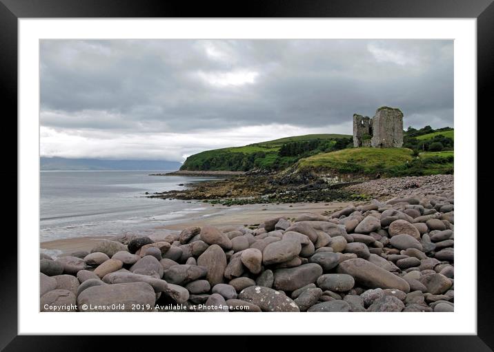 Ruin near the Irish coast Framed Mounted Print by Lensw0rld 