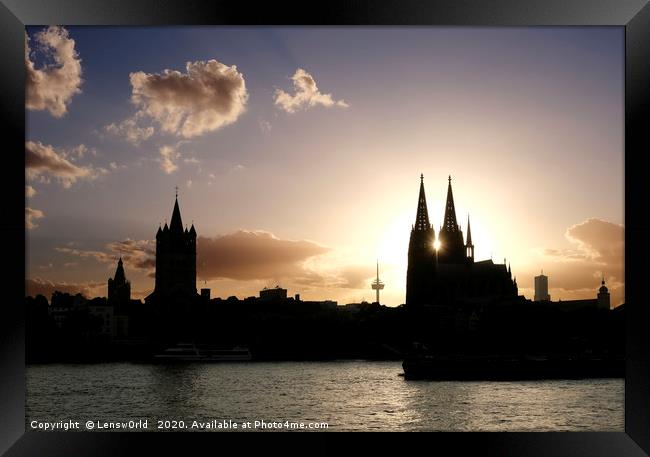 Cologne Cathedral sunset Framed Print by Lensw0rld 