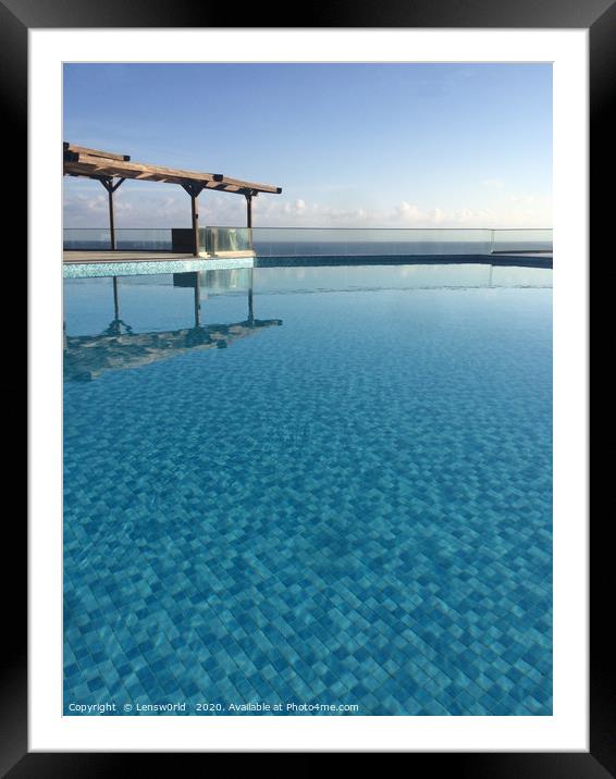 Ripples on the surface of an infinity pool Framed Mounted Print by Lensw0rld 