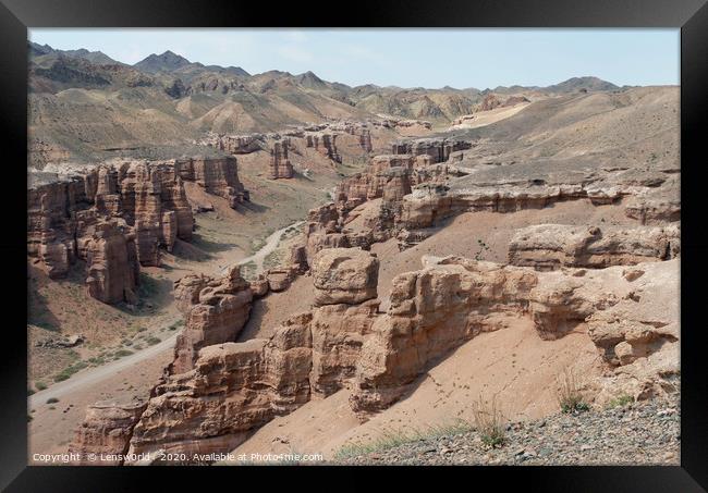 Charyn Canyon in Kazakhstan Framed Print by Lensw0rld 