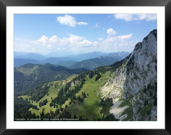 Beautiful scenery in the European Alps Framed Mounted Print by Lensw0rld 