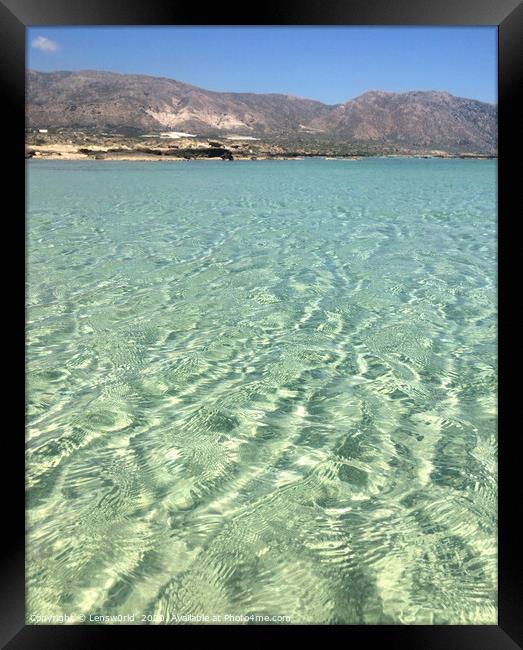Elafonisi beach in Crete Framed Print by Lensw0rld 