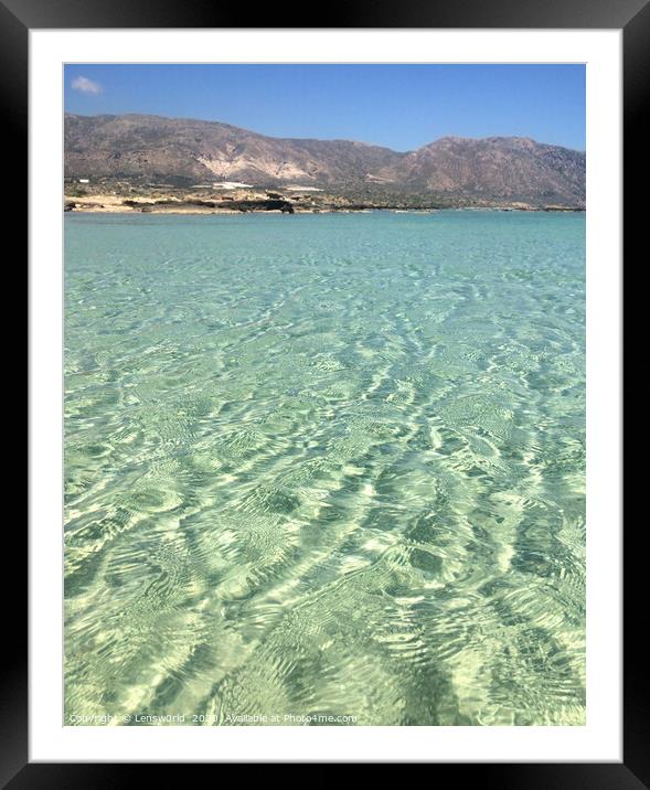 Elafonisi beach in Crete Framed Mounted Print by Lensw0rld 