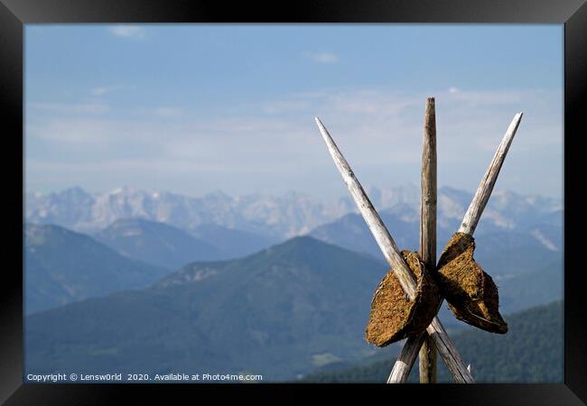 Mountain range in the European Alps Framed Print by Lensw0rld 