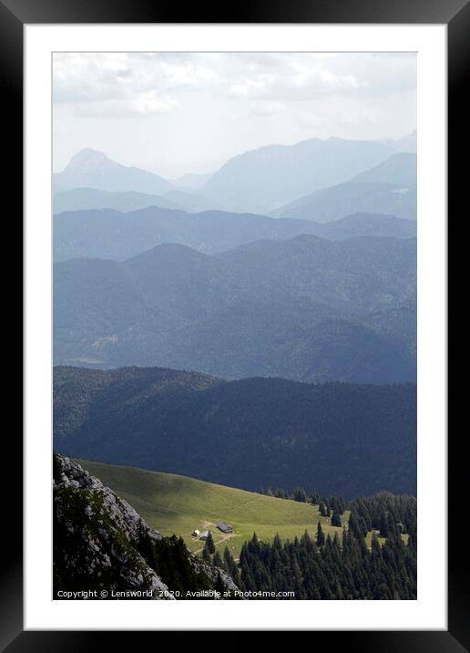 Crossing the European Alps Framed Mounted Print by Lensw0rld 