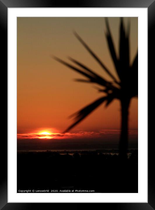 Sunset in Lisbon, Portugal Framed Mounted Print by Lensw0rld 