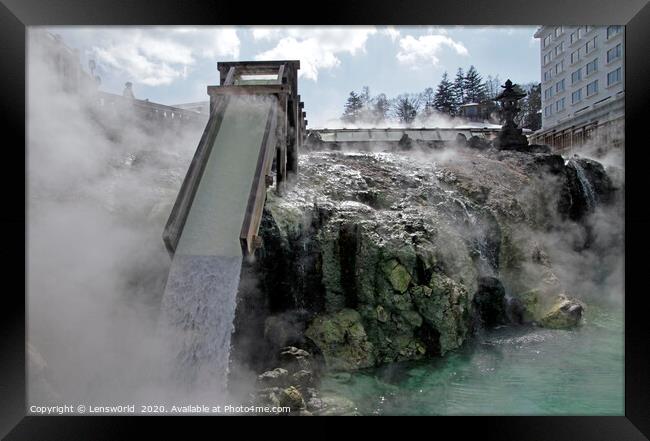 Hot spring in Kusatsu Onsen, Japan Framed Print by Lensw0rld 