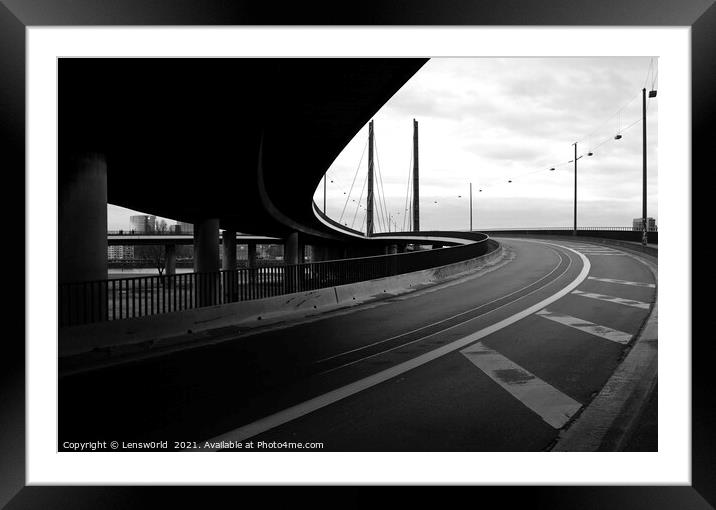 Yin and yang roads Framed Mounted Print by Lensw0rld 