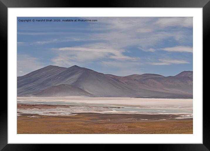 Atacama Desert in the Altiplano of Northern Chile Framed Mounted Print by Harshil Shah