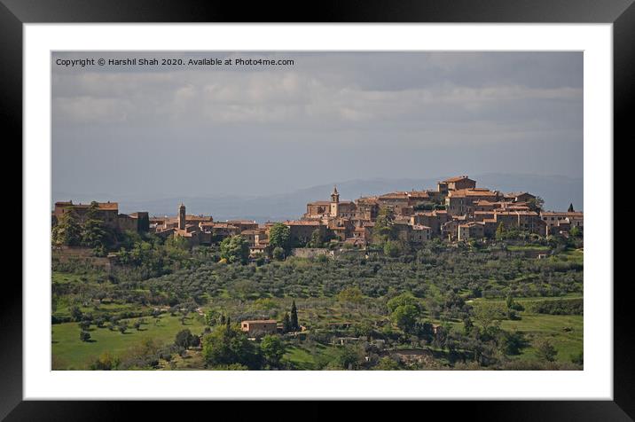 Tuscan countryside Framed Mounted Print by Harshil Shah