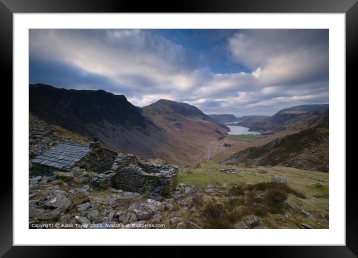 Warnscale Bothy & Buttermere Framed Mounted Print by Jules Taylor