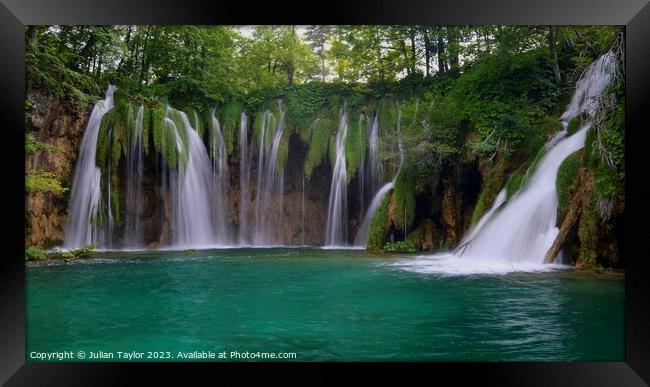 Plitvice Waterfalls Framed Print by Jules Taylor