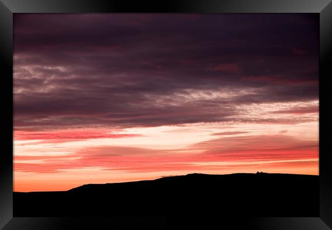 Sunset across the Peak District Framed Print by Jules Taylor