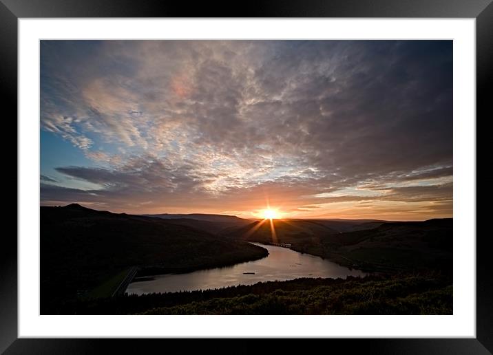 Ladybower Sunset Framed Mounted Print by Jules Taylor
