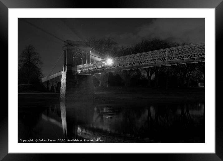 Wilford Suspension Bridge Framed Mounted Print by Jules Taylor