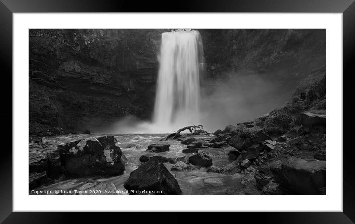 Henrhyd Falls Framed Mounted Print by Jules Taylor