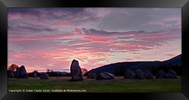 Castle Rigg Stone Circle, Lake District Framed Print by Jules Taylor