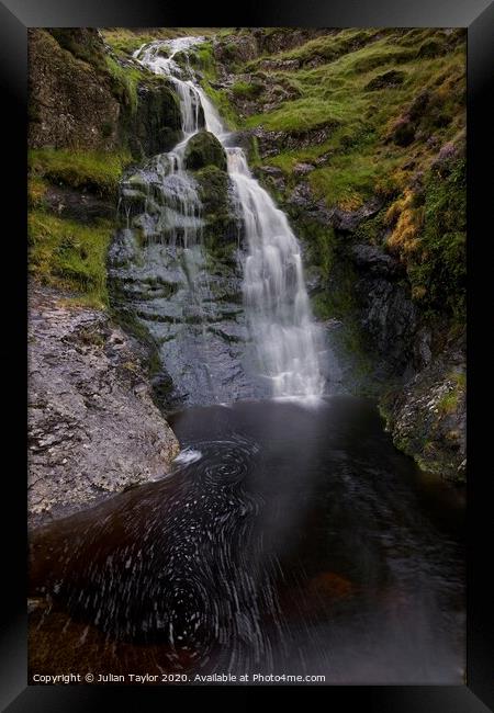 Moss Beck Falls, Newlands Valley, Lake District Framed Print by Jules Taylor