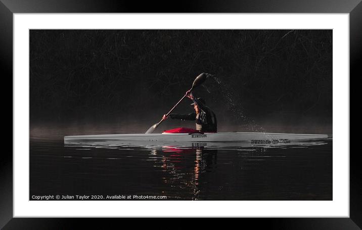 Morning Paddle Framed Mounted Print by Jules Taylor