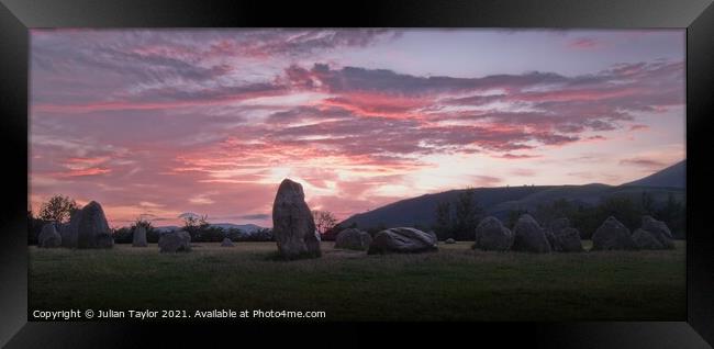 Castle Rigg Stone Circle, Lake Dsitrict Framed Print by Jules Taylor