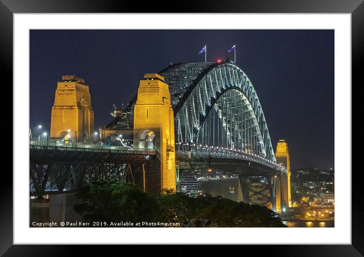 Sydney Harbour Bridge Framed Mounted Print by Paul W. Kerr