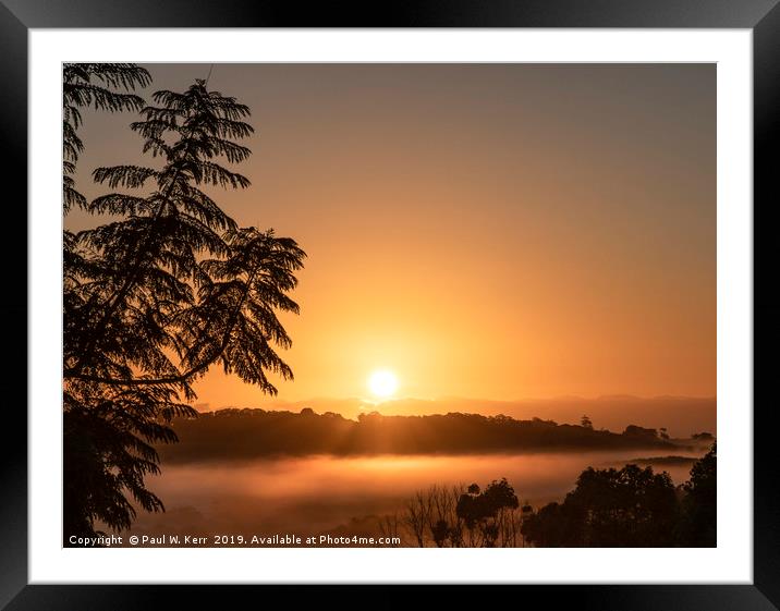 Sunrise over Wollongbar Framed Mounted Print by Paul W. Kerr