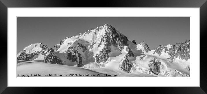 Aiguille du Chardonnet Framed Mounted Print by Andrew McConochie