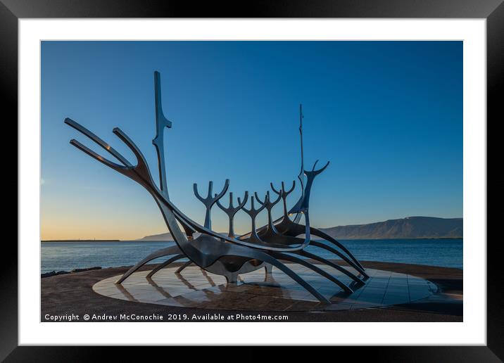 Sun Voyager, Reykjavik, Iceland Framed Mounted Print by Andrew McConochie