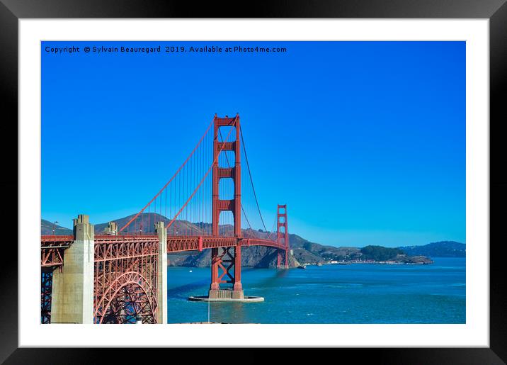 Golden Gate Bridge Framed Mounted Print by Sylvain Beauregard