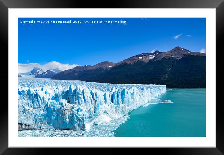 Perito Moreno and Lake Argentino Framed Mounted Print by Sylvain Beauregard