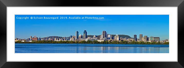 Montreal Skyline 1, panorama, 4:1 Framed Mounted Print by Sylvain Beauregard