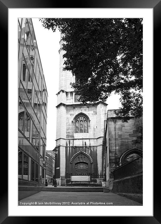 St Dunstan In The East Framed Mounted Print by Iain McGillivray