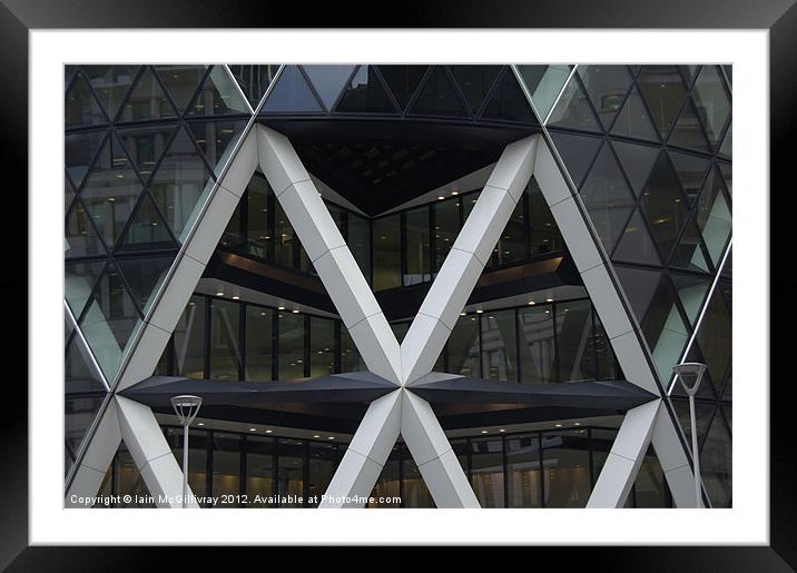 The Gherkin Framed Mounted Print by Iain McGillivray