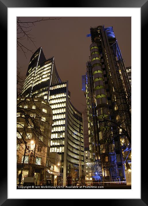 Lloyds Tower at Night Framed Mounted Print by Iain McGillivray