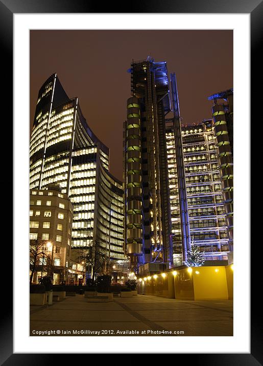 Lloyds Tower at Night Framed Mounted Print by Iain McGillivray