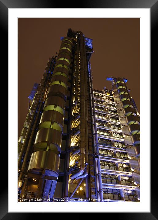 Lloyds Tower at Night Framed Mounted Print by Iain McGillivray