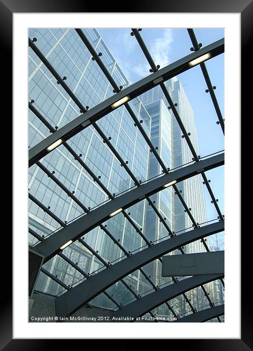 Canary Wharf Station Framed Mounted Print by Iain McGillivray